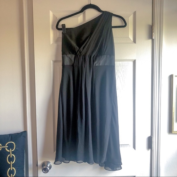 NWT WHBM One Shoulder, Chiffon Cocktail Dress sz 6 - Picture 1 of 3